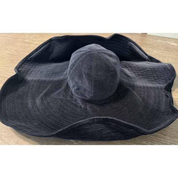 Morgane Le Fay Floppy Slouchy Black Wire Attached Brim Hat Feminine Luxury - Picture 1 of 9